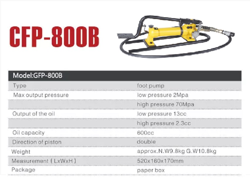 Chân bơm thủy lực TAT CFP-800B
